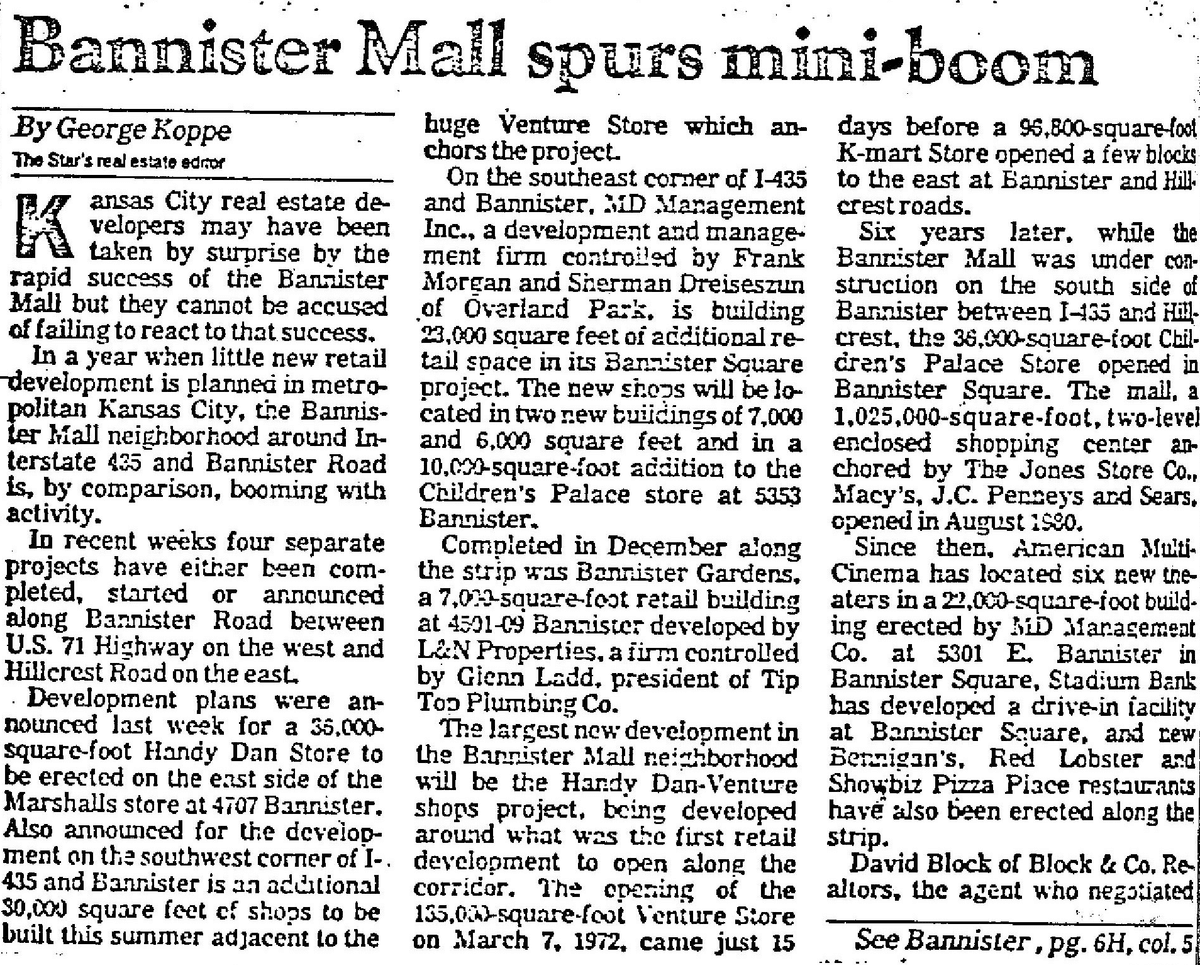 1983 - Bannister Mall Acquisition